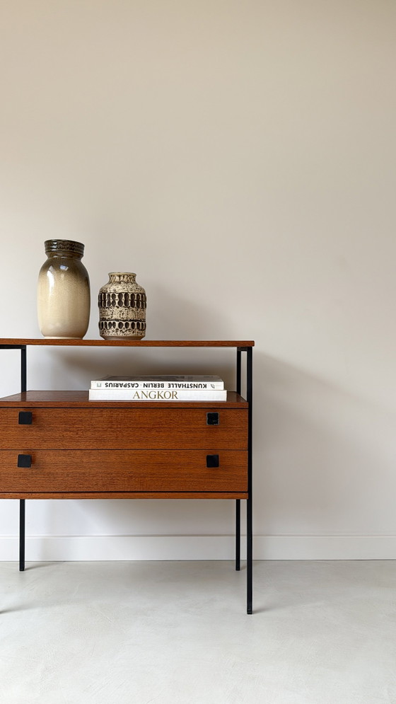 Image 1 of Vintage houten kast met 2 lades