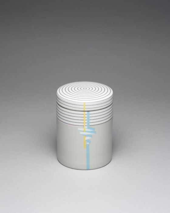Image 1 of Rosenthal Yang (Sharon Yodjaja) ZigZag Lid-Box Porcelain Geometric & Postmodern