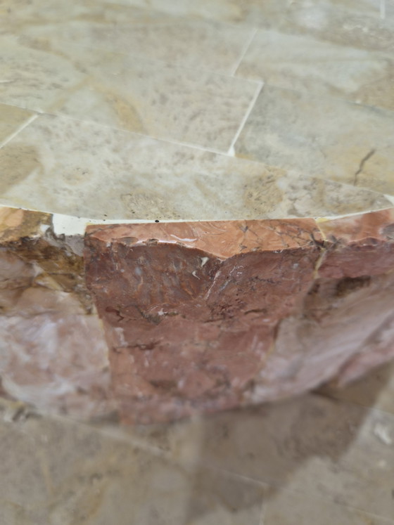 Vintage Design Coffee Table – Mactan / Fossil Stone (1980s) – Marble (photo 4 of 5)