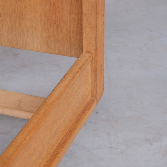 Image 1 of Guillerme et Chambron French Mid-Century Oak Single Bed