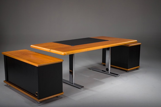 Image 1 of Ensemble de bureau de Walter Knoll / Wilhelm Knoll, Allemagne, années 1970, ensemble de 3 pièces
