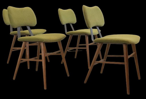 Set of 4 dining chairs 'Dukinfield' vintage chairs upholstered