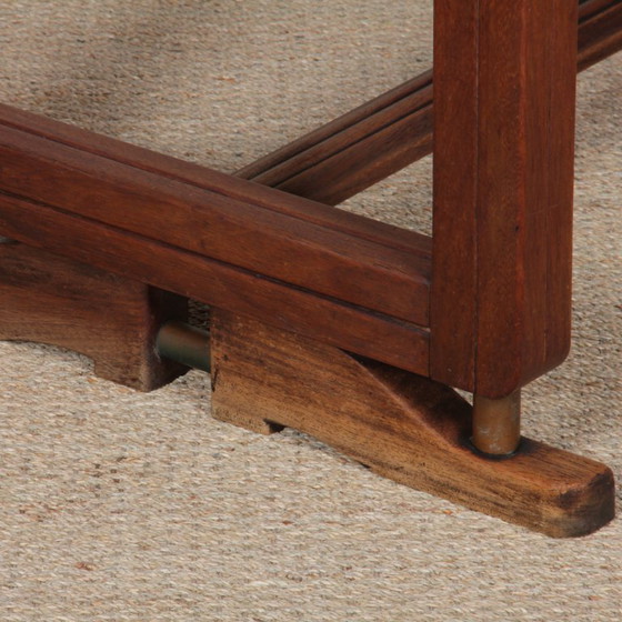 Image 1 of Dining table in wood and brass, French work, 1940
