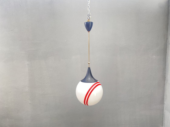 Image 1 of Hanging Pendant Lamp with Round Glass Shade