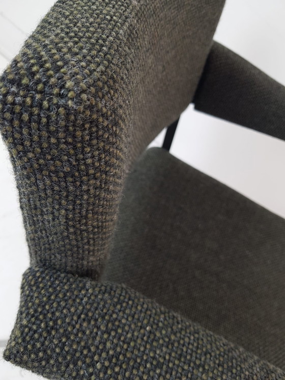 Image 1 of Vintage armchairs Gispen reupholstered plough fabric wool