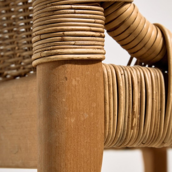 MK10876 Oak and Rattan Chair, Set of 4 – Side chairs, Wicker (photo 16 of 16)