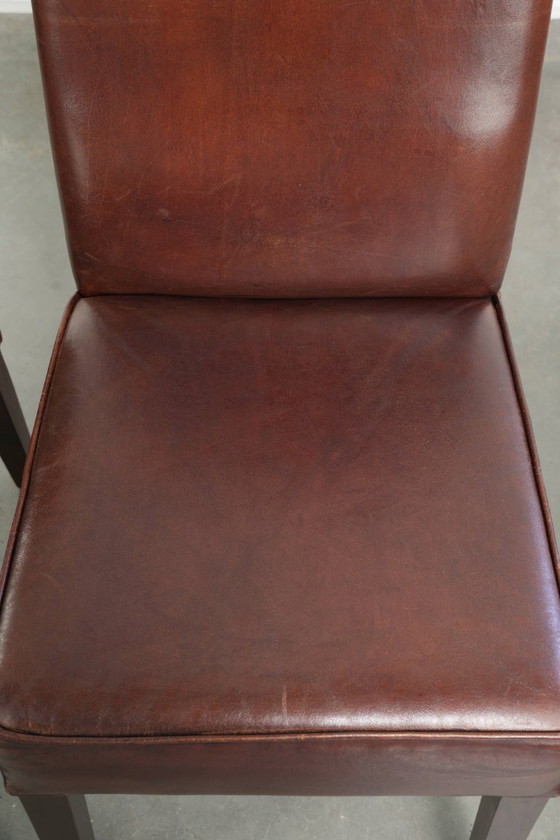 6x Bonitas Y Cómodas Sillas de comedor De Piel De Oveja De Estilo Inglés – Leather, Klassiek (photo 6 of 15)