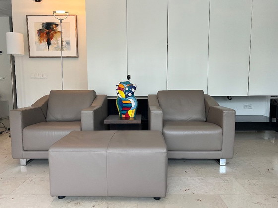 Image 1 of Komplette Sitzgruppe von Rolf Benz (2 x Sessel, 2 x Sofa, 2 x Hocker)