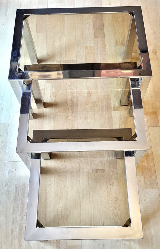 Image 1 of 3 Tables Basses Saporiti Design 70s'