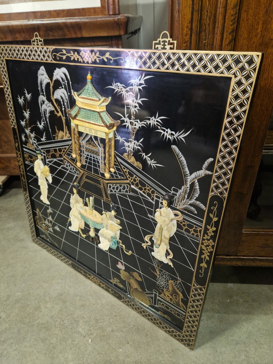 Image 1 of Magnifique tableau mural chinois 3D 76x76