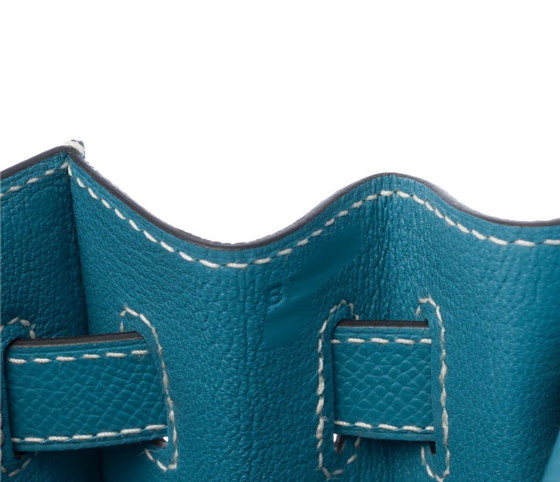 Image 1 of Zak HERMES Kelly 32 en Cuir Bleu - 103329