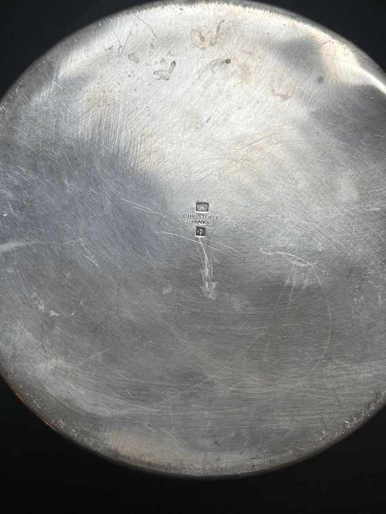 Image 1 of Secchiello per champagne Christofle d'epoca: manici a testa di montone placcati in argento Art Déco francese