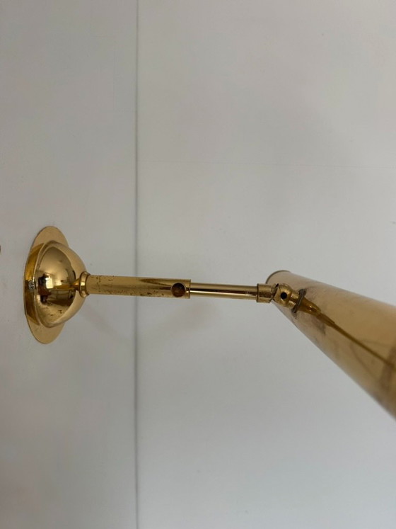Set van twee vintage verstelbare messing wandlampen, Frankrijk, 1970. – Brass (photo 5 of 9)