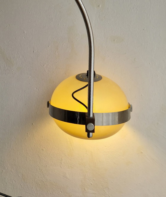 Image 1 of Vintage booglamp chroom mushroom Dijkstra design