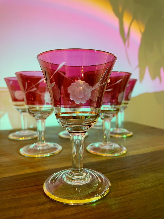 Kavel 7 kristallen likeurglazen – Glazen & Karaffen, Crystal (photo 2 of 4)