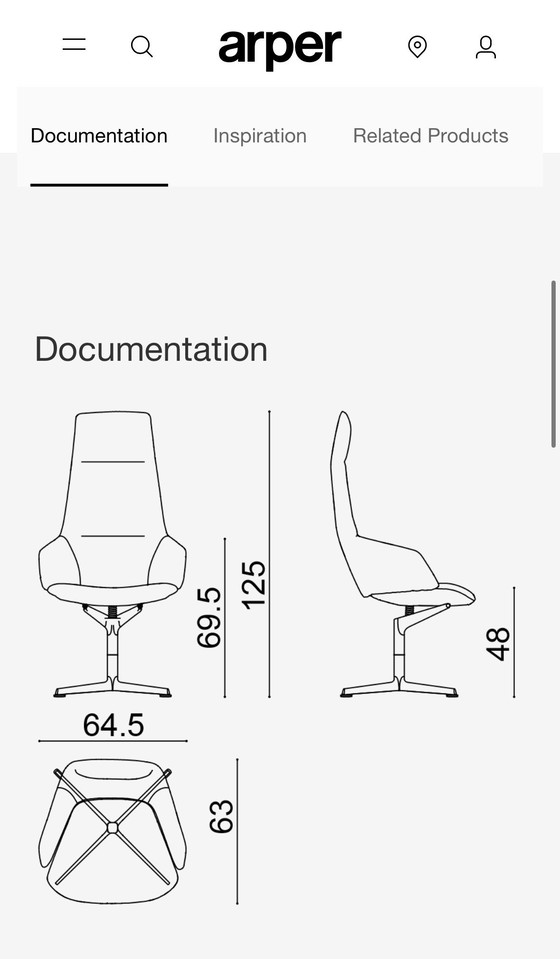Image 1 of 4x Arper Aston dining room/office chairs