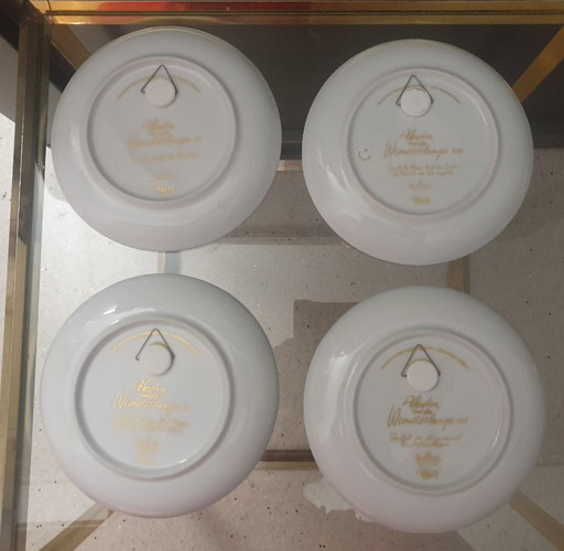 4x Assiettes de collection Rosenthal Aladin Ligne studio Bjørn Wiinblad + livret