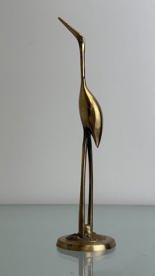 Vintage Messing Superbrass Flamingo/Reiher Figur