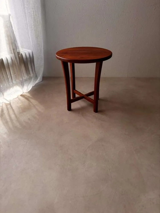 Image 1 of Danish solid teak side table 1960s