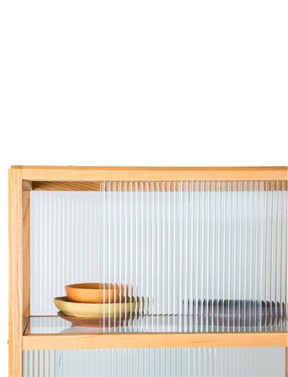 HKLiving Cupboard with Ribbed Glass, Storage cabinet, Wood, Brown, Modern (photo 5 of 7)