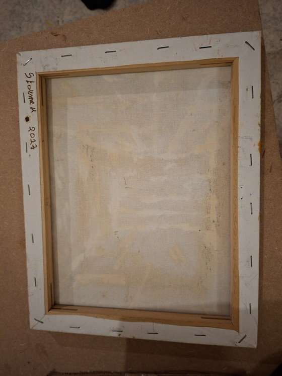 Stimmungsvolle Waldlandschaft – Farbenfrohes Gemälde mit Struktur – Stouwe K., Kunst, Wood, Canvas (photo 10 of 11)