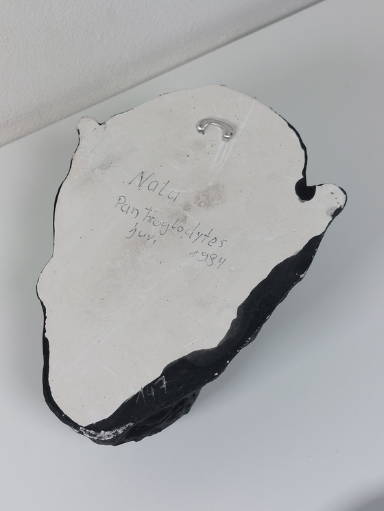 Image 1 of Coppia di rare maschere mortuarie in gesso, scimpanzé, mandrillo, gabinetto delle curiosità