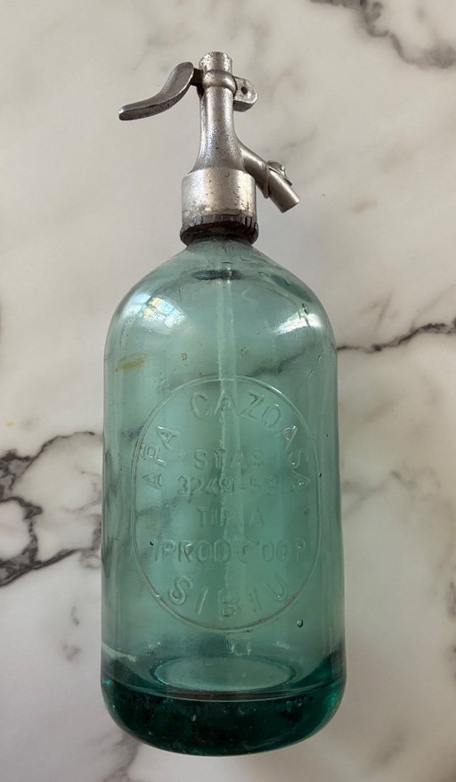 Siphon ancien turquoise