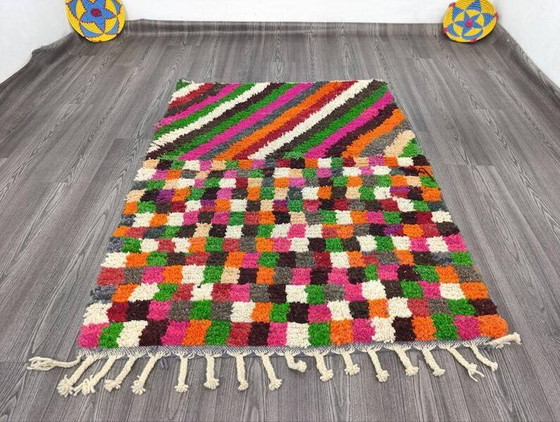 Handmade multicolored Moroccan rug 200cm x 300cm – Rugs & carpets, Wool (photo 3 of 9)