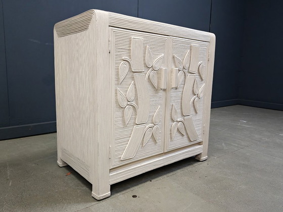 Image 1 of Mobile vintage in ancia tropicale spaccata, anni '70