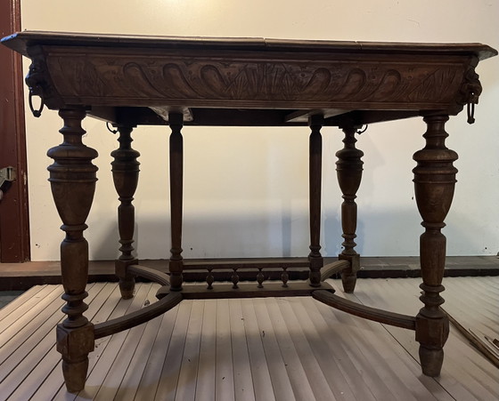 Tavolo Rovere Antico 80x100cm / 72cm Alto - Teste di Leone – Tavoli, Metal, Wood (photo 2 of 8)