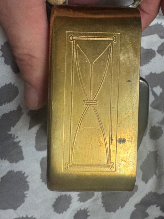 Image 1 of Beautiful heavy oriental brass clock