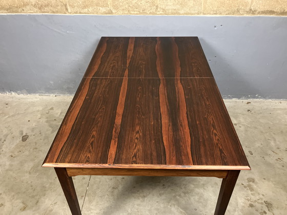 Image 1 of Table de salle à manger extensible Mid Century en bois de rose