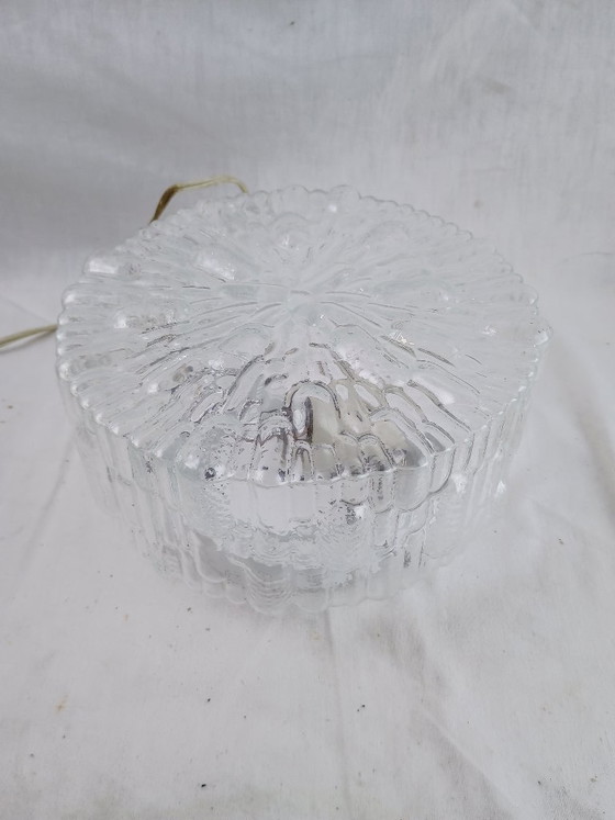 Image 1 of Authentieke Franse plafondlamp uit het midden van de 20e eeuw, inbouwmodel, van PAT ANGEM (jaren 60).