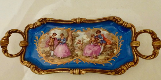 Image 1 of Dekoratives Tablett - Jugendstil - Frankreich.