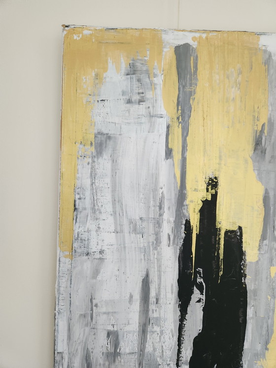 Image 1 of Beautiful Large Abstract Painting 'Black is Gold Nº5' – Ararat (2022) - Incl. Certificate