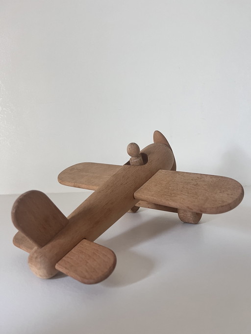 IKEA Solid Wood Toy Airplane – Vintage Scandinavian Design