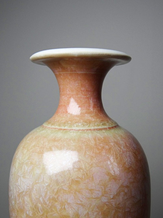 Image 1 of Jarrón balaustre, cerámica, esmalte cristalino, Bernard Guipouy, Atelier du Bol Doré