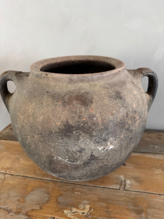 Image 1 of Antique large French jug beautiful patina