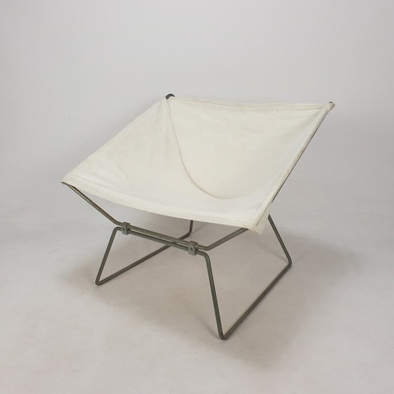 Image 1 of Vintage AP-14 butterfly chair in steel tubes by Pierre Paulin for Ap Polak, 1950