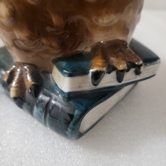 Image 1 of Lampada/luce notturna vintage a forma di gufo in ceramica, anni '50-'60, Germania