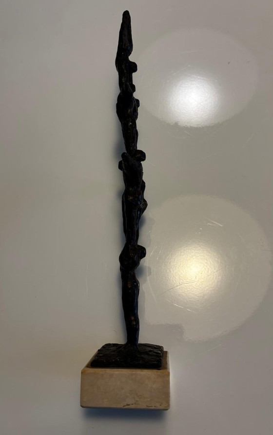 Image 1 of John Bier - sculpture, The Acrobats No. 6 - 38.5 cm - Bronze, Marble - 1987