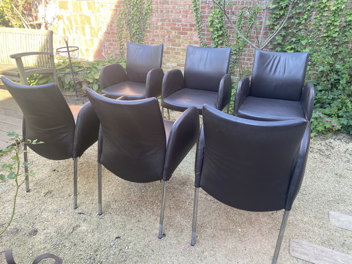 6 Leather Chairs
