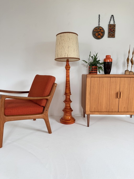 Vintage Keramieken Vloerlamp, Kaiser Leuchten ‘70 – vloerlampen, Ceramic, Cotton (photo 2 of 11)