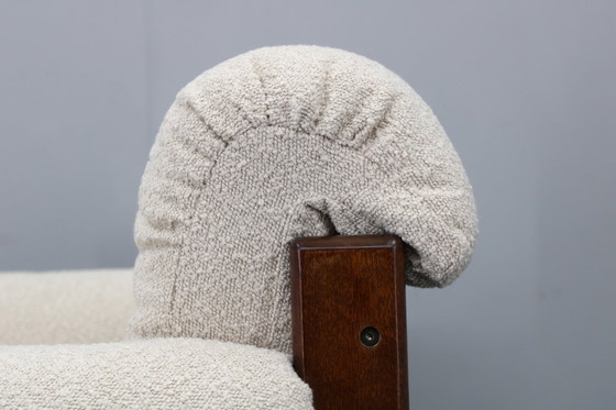 Image 1 of Poltrona Bouclé restaurata di metà secolo, Cecoslovacchia, anni '70