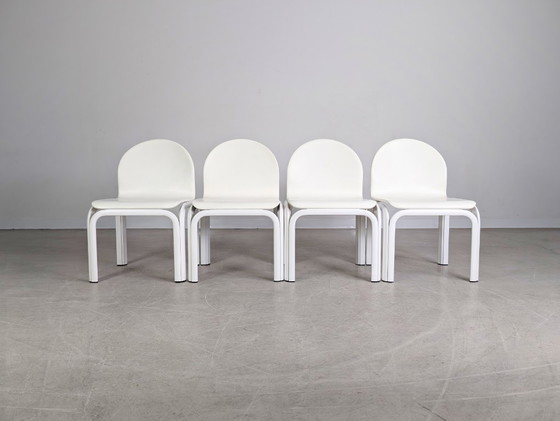Image 1 of Originele 4-delige set Knoll Orsay stoelen Gae Aulenti stoel lederdesign