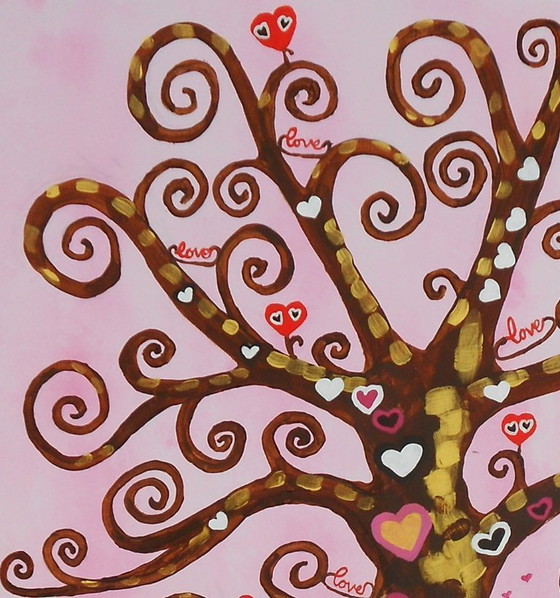 Image 1 of The love tree (handgeschilderd)