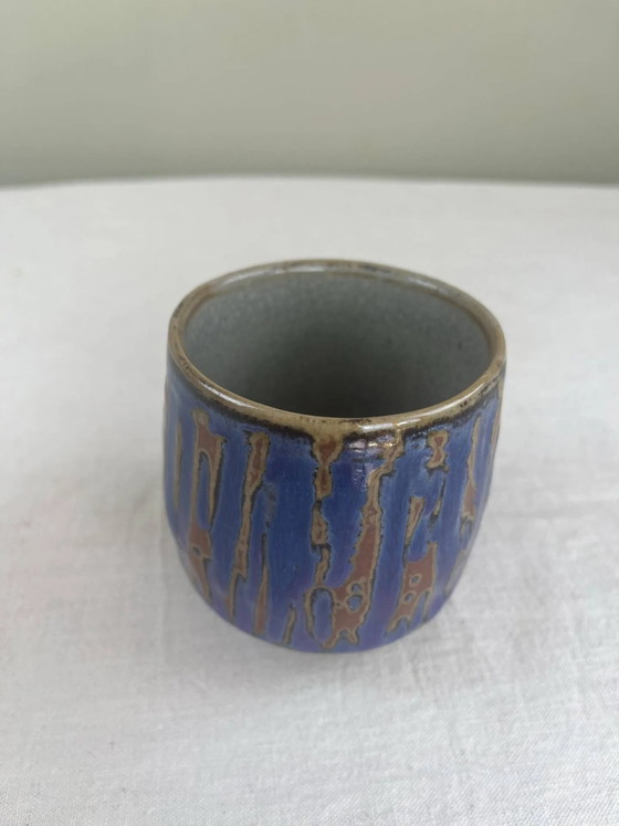 Handgefertigter Steingutbecher – Geschirr, Porcelain, Brutalist (photo 3 of 7)