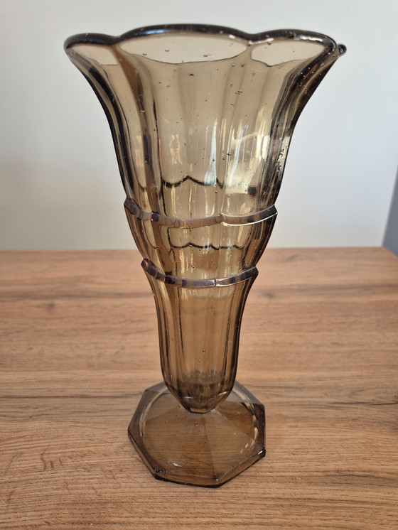 Image 1 of Jarrón de cristal Scalimont Art Déco