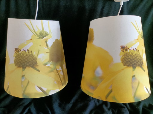 Vintage Pendant Lampshade Summer Motif