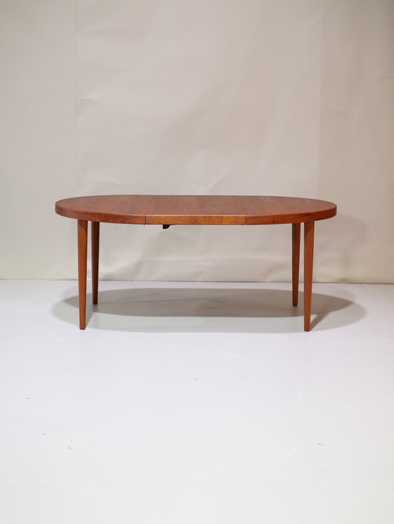 Image 1 of Extendable Dining Table Kai Kristiansen Round Teak Danish